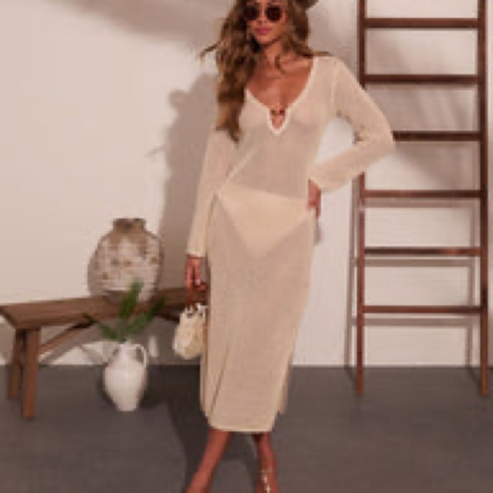 Sol Sculpt Crochet Cover up dress by Vici